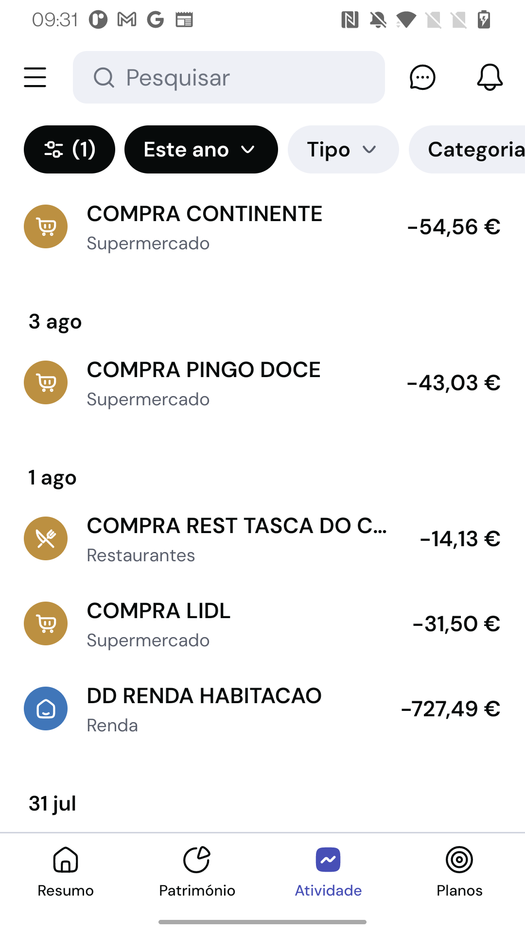 Captura de ecrã da app guito