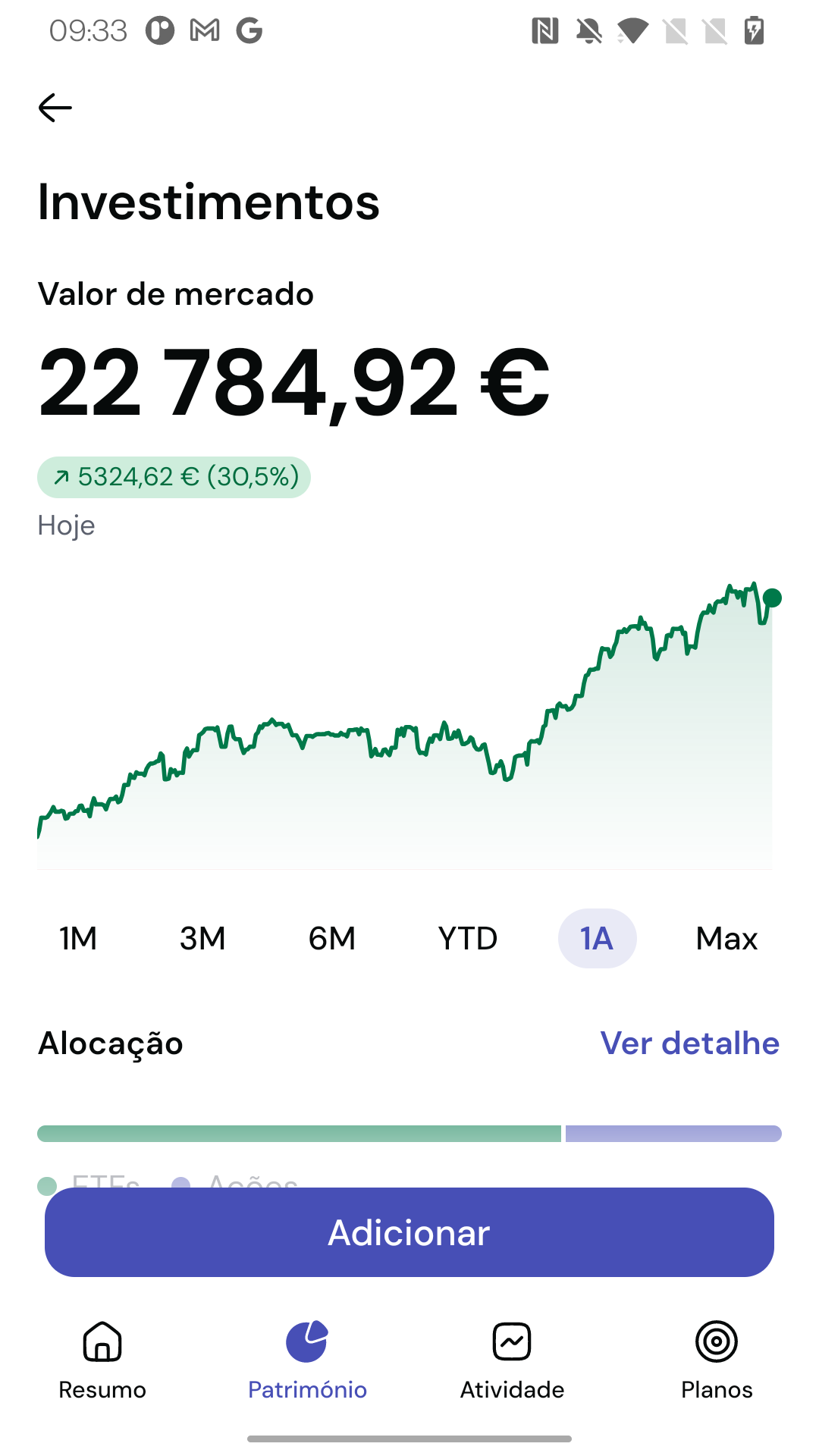 Captura de ecrã da app guito